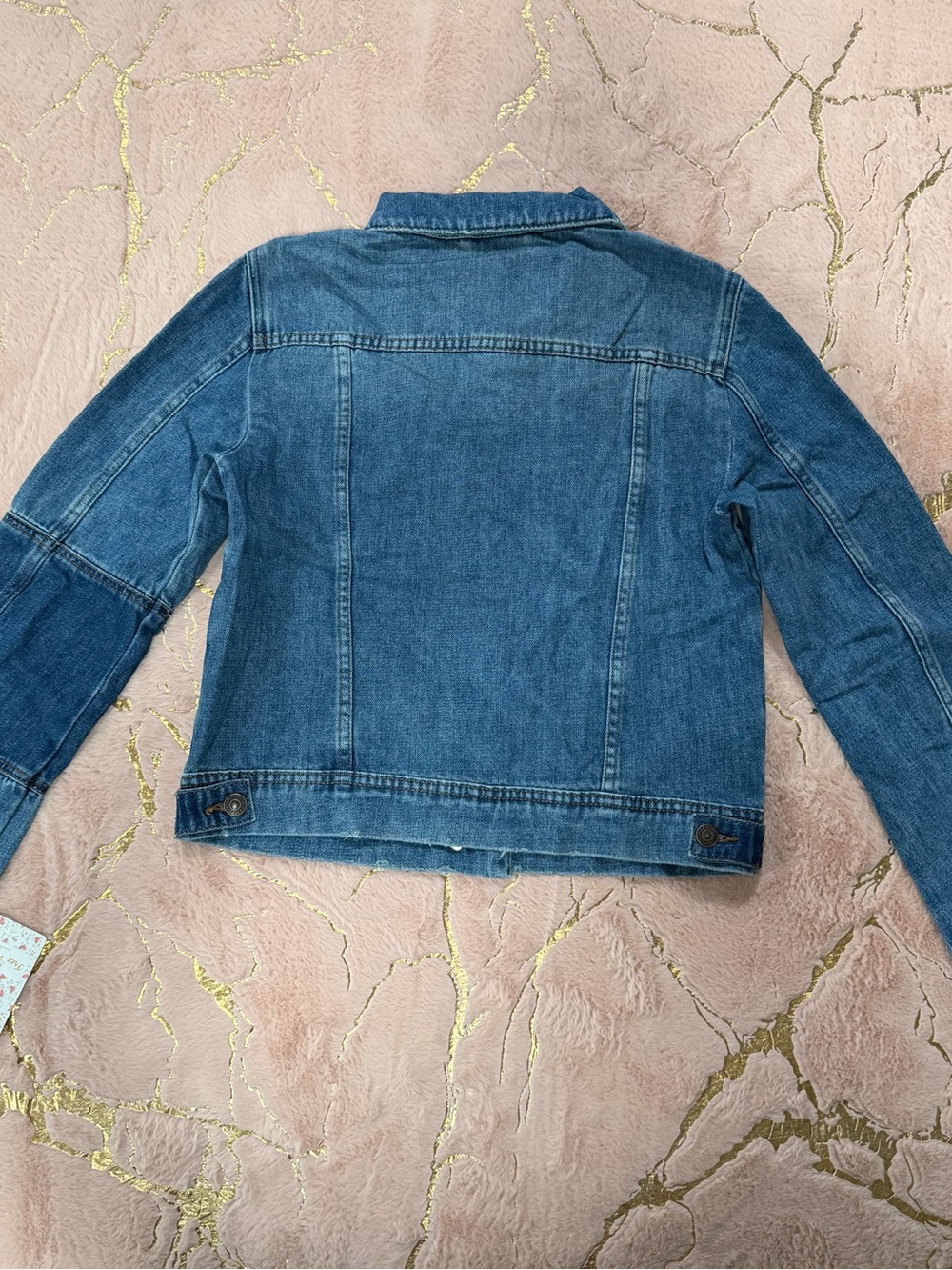 NWT Free People Rumours Classic Blue Denim Jean Jacket in Navy Small S - Picture 7 of 9